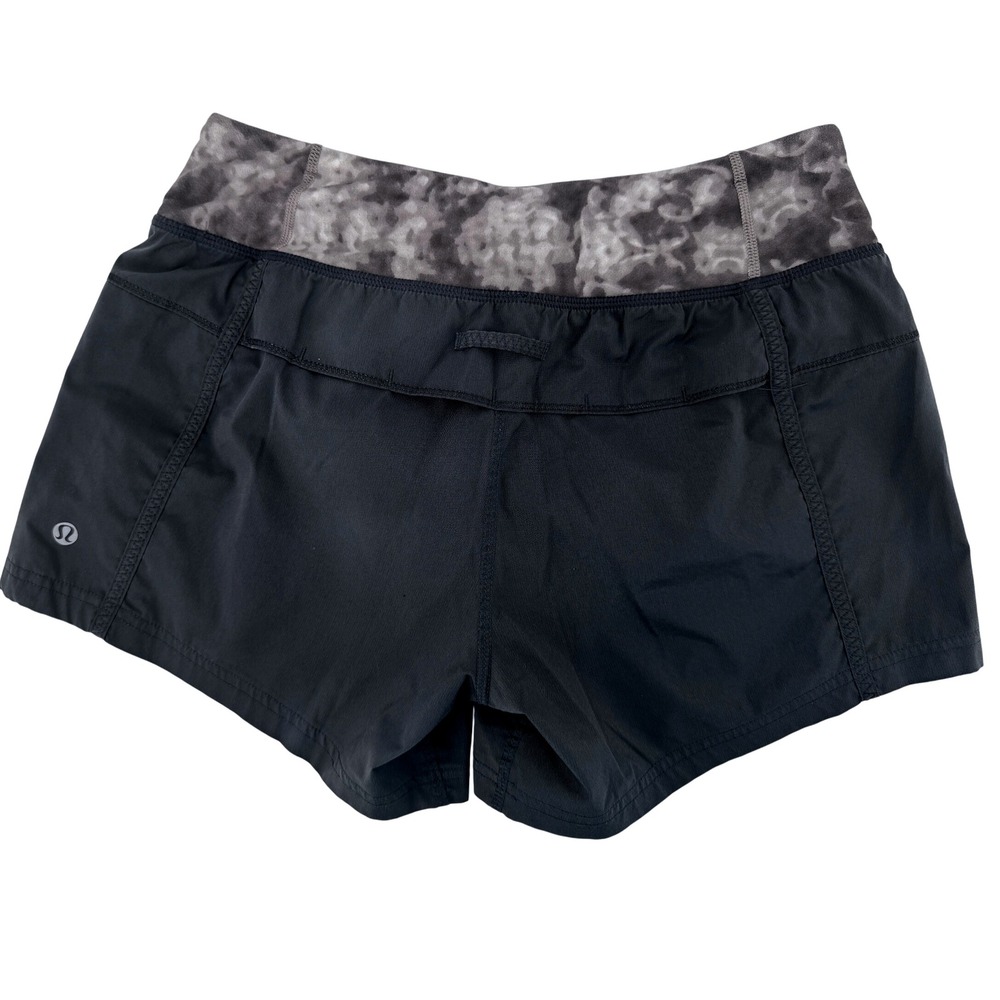 Lululemon Womens Black Running Shorts Size 4 Workout Athletic Gym